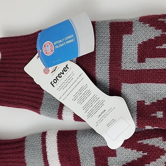 A&M Team Knee High Slippers Maroon - Picture 7 of 10